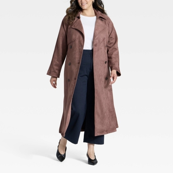 a new day Jackets & Blazers - Faux-suede Trench Coat